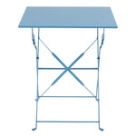 Bolero vierkante opklapbare stalen tafel turquoise 60cm