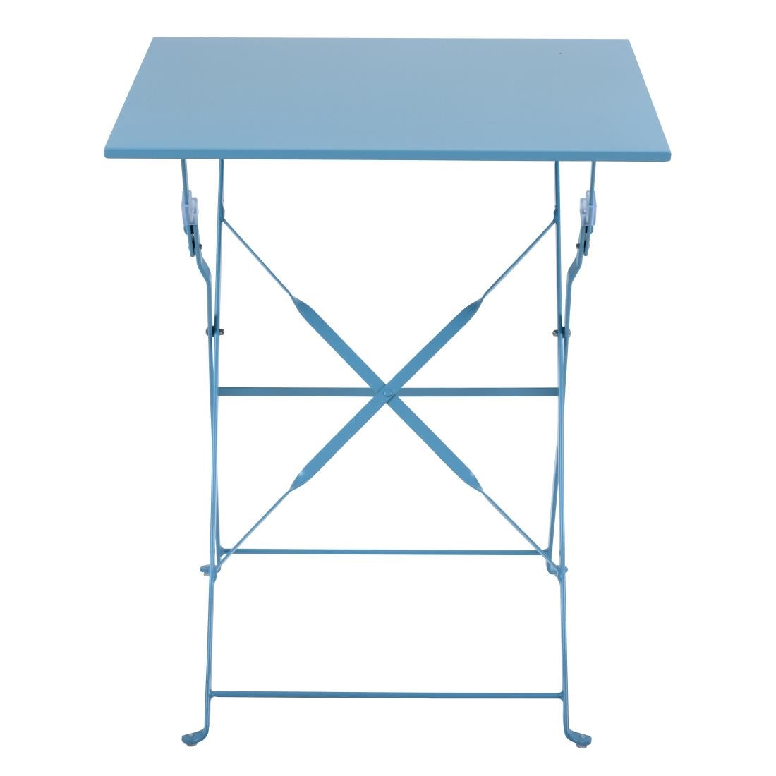 Bolero vierkante opklapbare stalen tafel turquoise 60cm