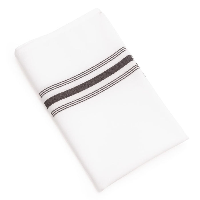 Servetten zwart gestreept (10 stuks)