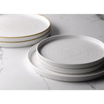 Churchill Stonecast Barley White Bord Met Opstaande Rand 25.9cm (pak van 6)