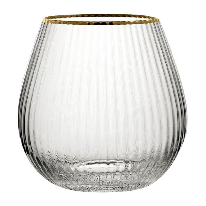 Utopia Hayworth Stemless Gin Glazen Met Gouden Rand, 650ml (Pak Van 6)