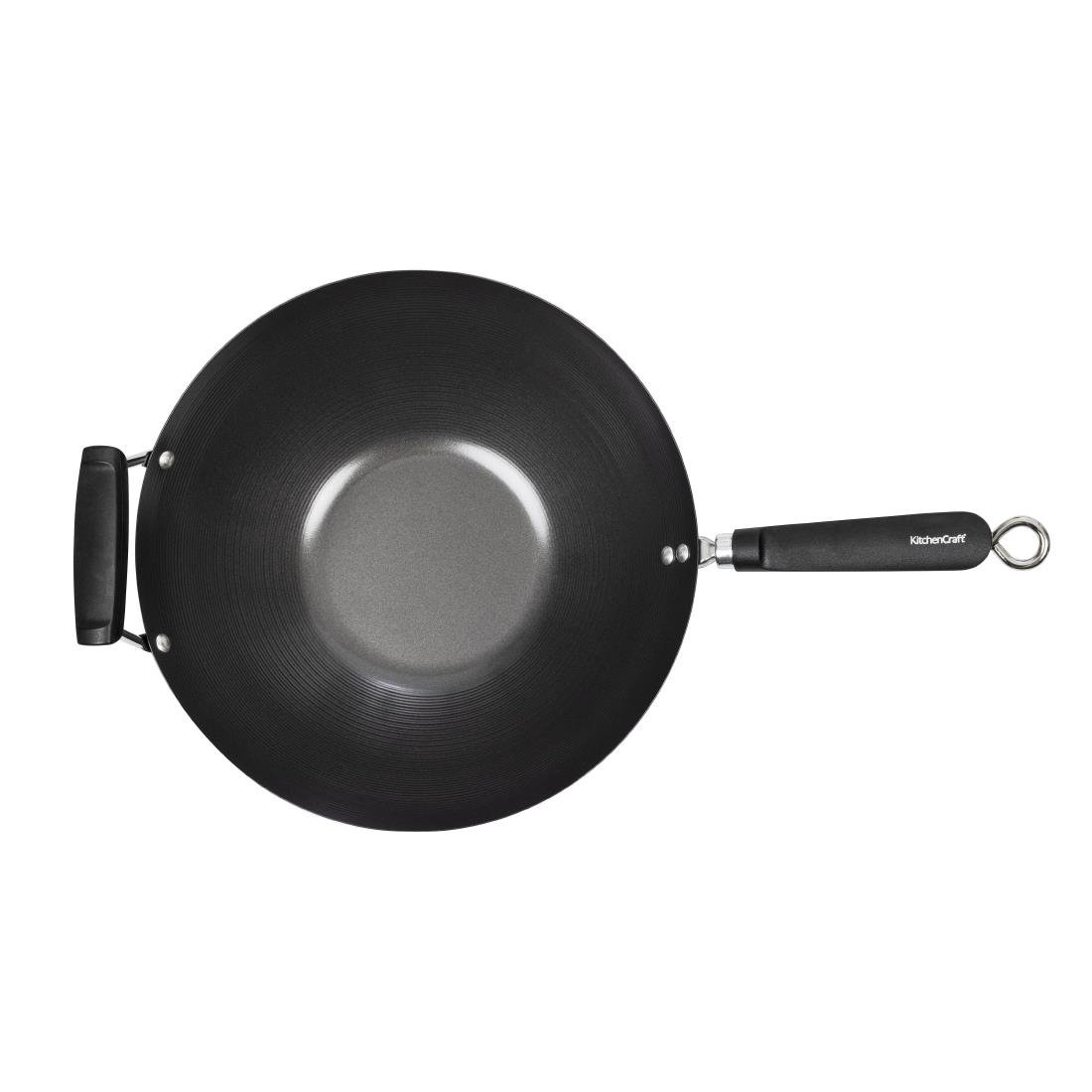 Anti-kleef inductie wok met platte bodem 35,5cm