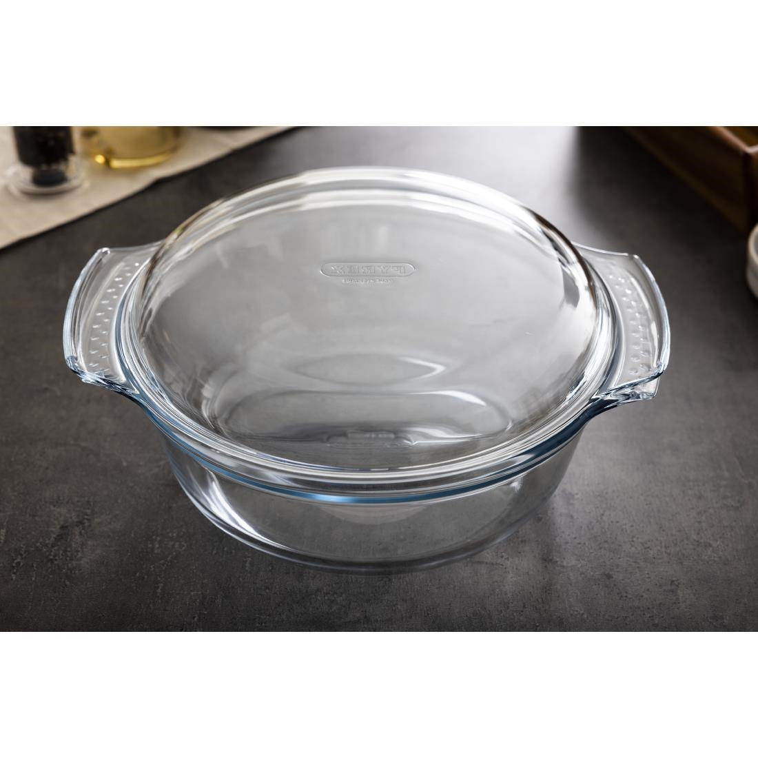 Pyrex ronde glazen casserole 3,75L