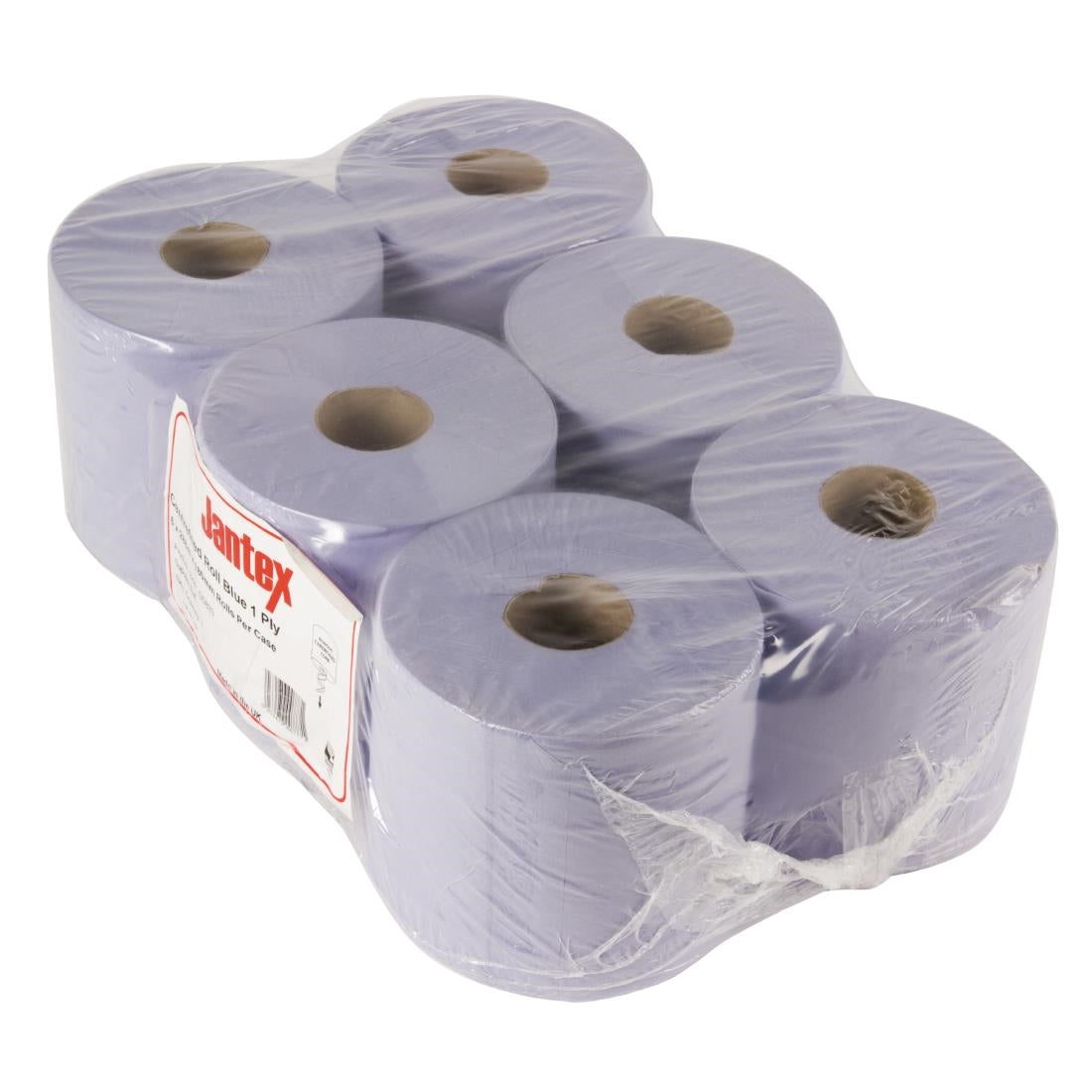 Jantex centrefeed handdoekrollen blauw (6 stuks)