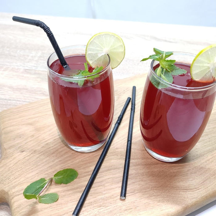 Fiesta Compostable composteerbare papieren buigrietjes 210mm zwart  Individueel verpakt (250 stuks)