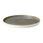 Churchill Stonecast Grey Bord Met Opstaande Rand 22cm (pak van 6)