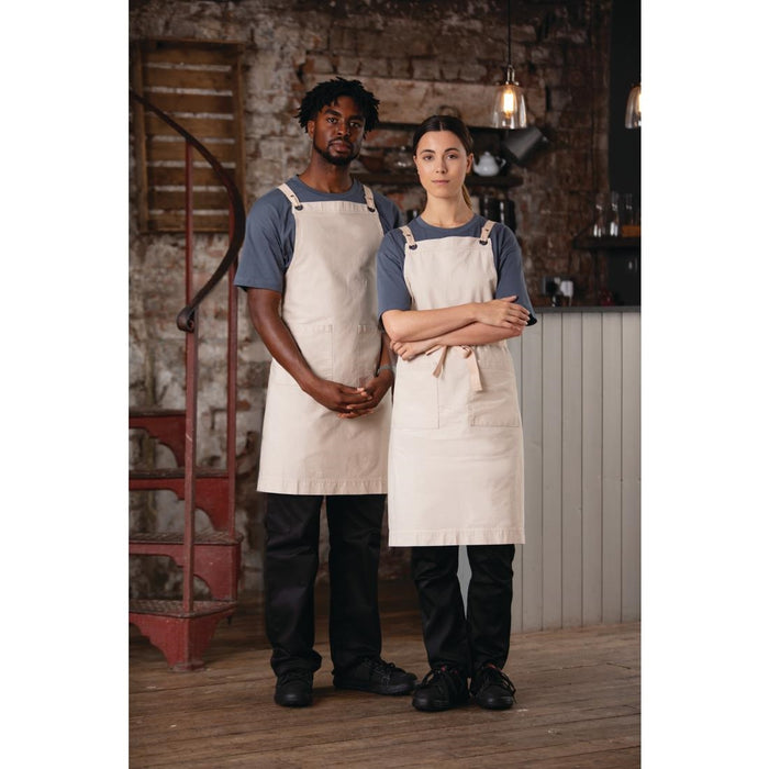 Southside Cotton canvas halterschort grijs