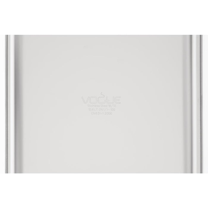 Vogue heavy-duty RVS GN 1/1 bak 100mm