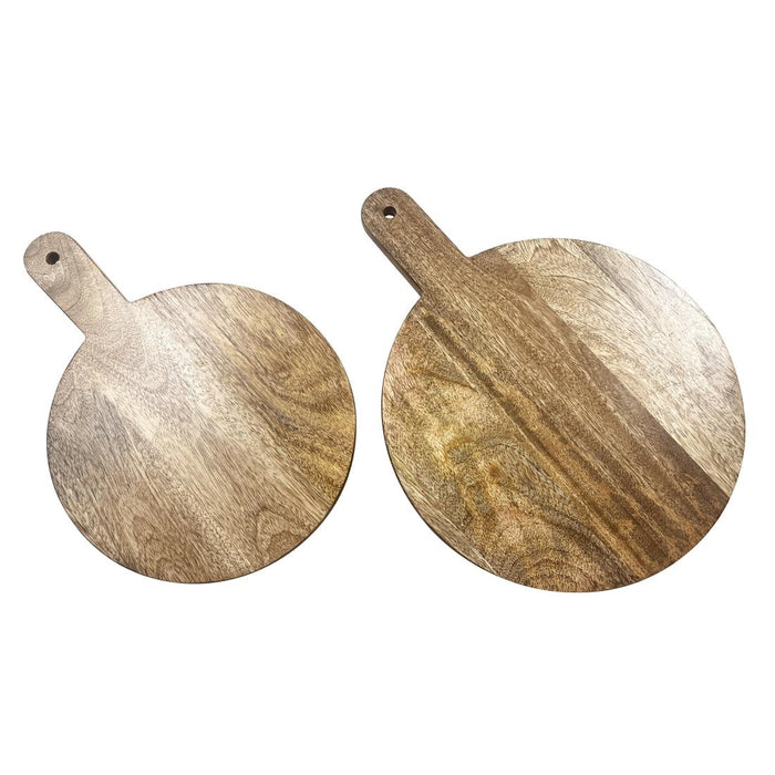 Olympia Ronde Displaystandaard Mango Hout met Metalen Poten 400x300x80mm