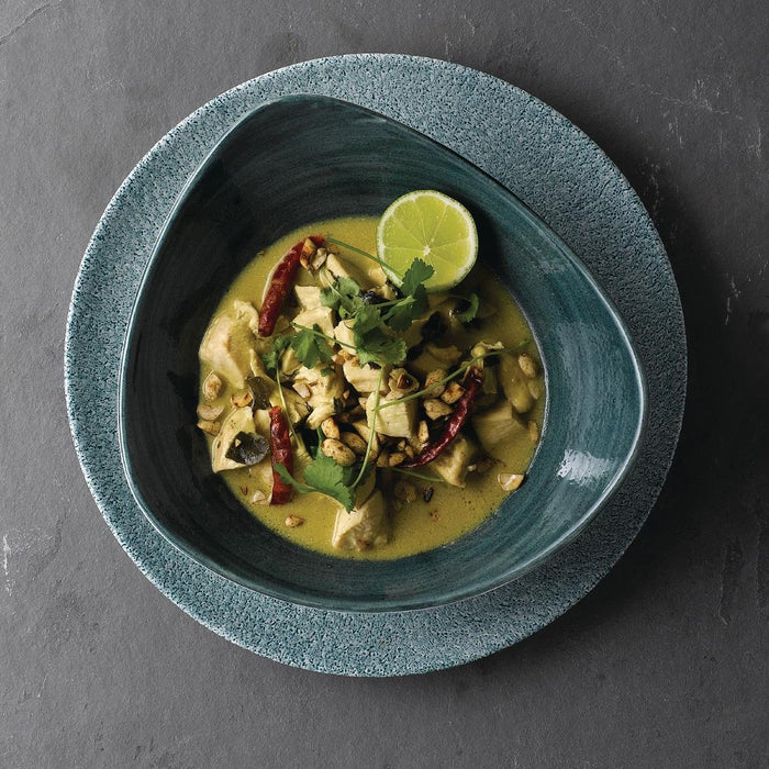 Churchill Stonecast Patina Rustic Teal Driehoekige Kom 15.2cm (pak van 12)