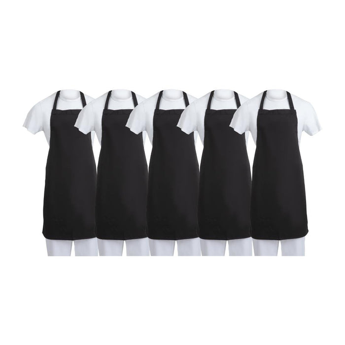 Whites Schort Polykatoen Zwart (5 stuks)