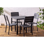 Bolero Valletta Grijs Latten Tuin Tafel 780mm
