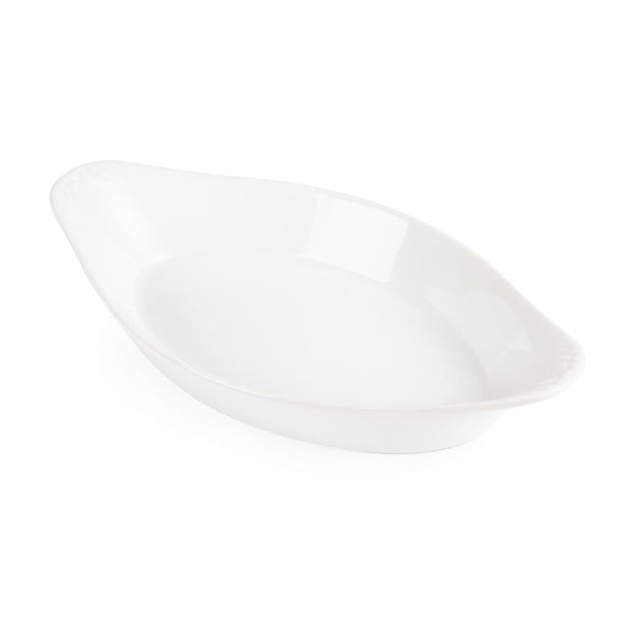 Olympia Whiteware ovale gratineerschalen 25,3x14cm (6 stuks)