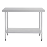 Vogue RVS werktafel zonder achteropstand 90x120x70cm