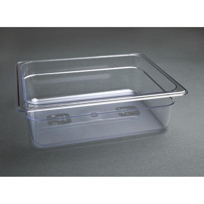 Vogue polycarbonaat 1/2 gastronorm container 100mm transparant