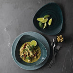 Churchill Stonecast Patina Rustic Teal Lotus Kom 23.5cm (pak van 12)