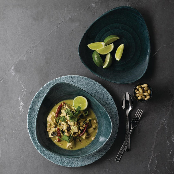 Churchill Stonecast Patina Rustic Teal Lotus Kom 23.5cm (pak van 12)