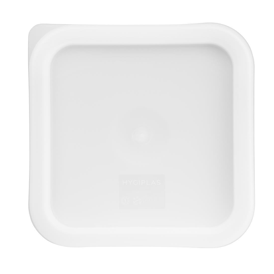 Hygiplas vierkant deksel wit klein