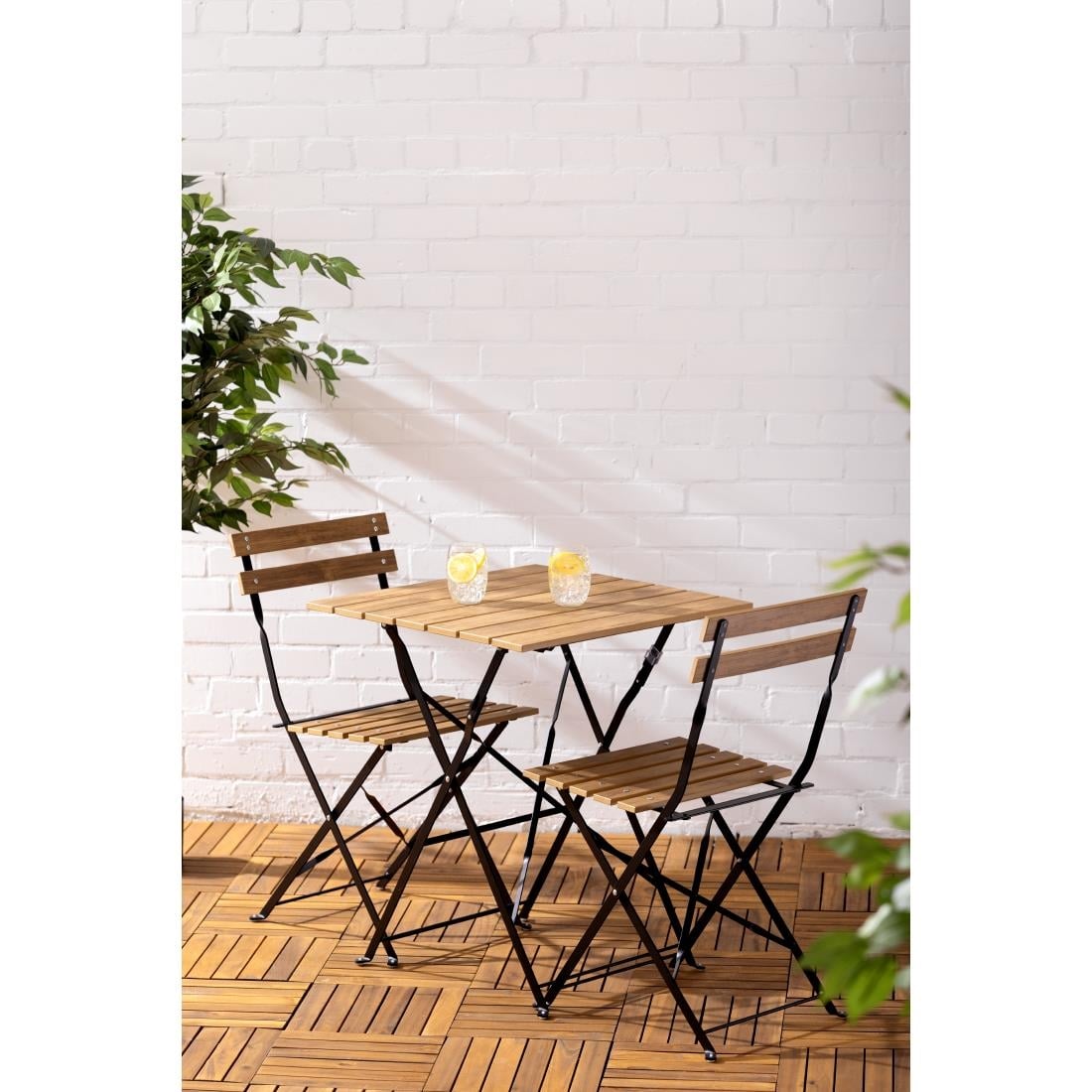 Bolero Perth Bestrating Stijl Vierkante Tafel Houteffect
