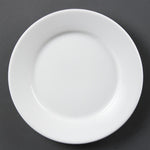 Olympia Whiteware borden met brede rand 23cm (12 stuks)