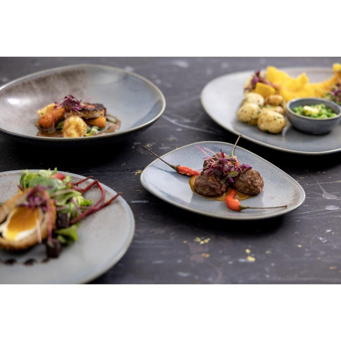 Olympia Ember Blauwe Driehoekige Borden 190 mm (Pak Van 6)