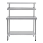 Vogue RVS werktafel met wandplanken