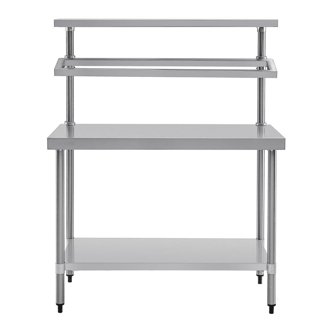 Vogue RVS werktafel met wandplanken