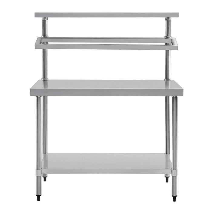 Vogue RVS werktafel met wandplanken