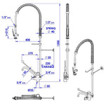 Gastro M hoge voorspoeldouche monobloc zwenkkraan handsfree