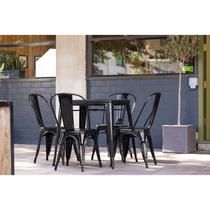 Bolero Bistro tafel vierkant 668mm zwart