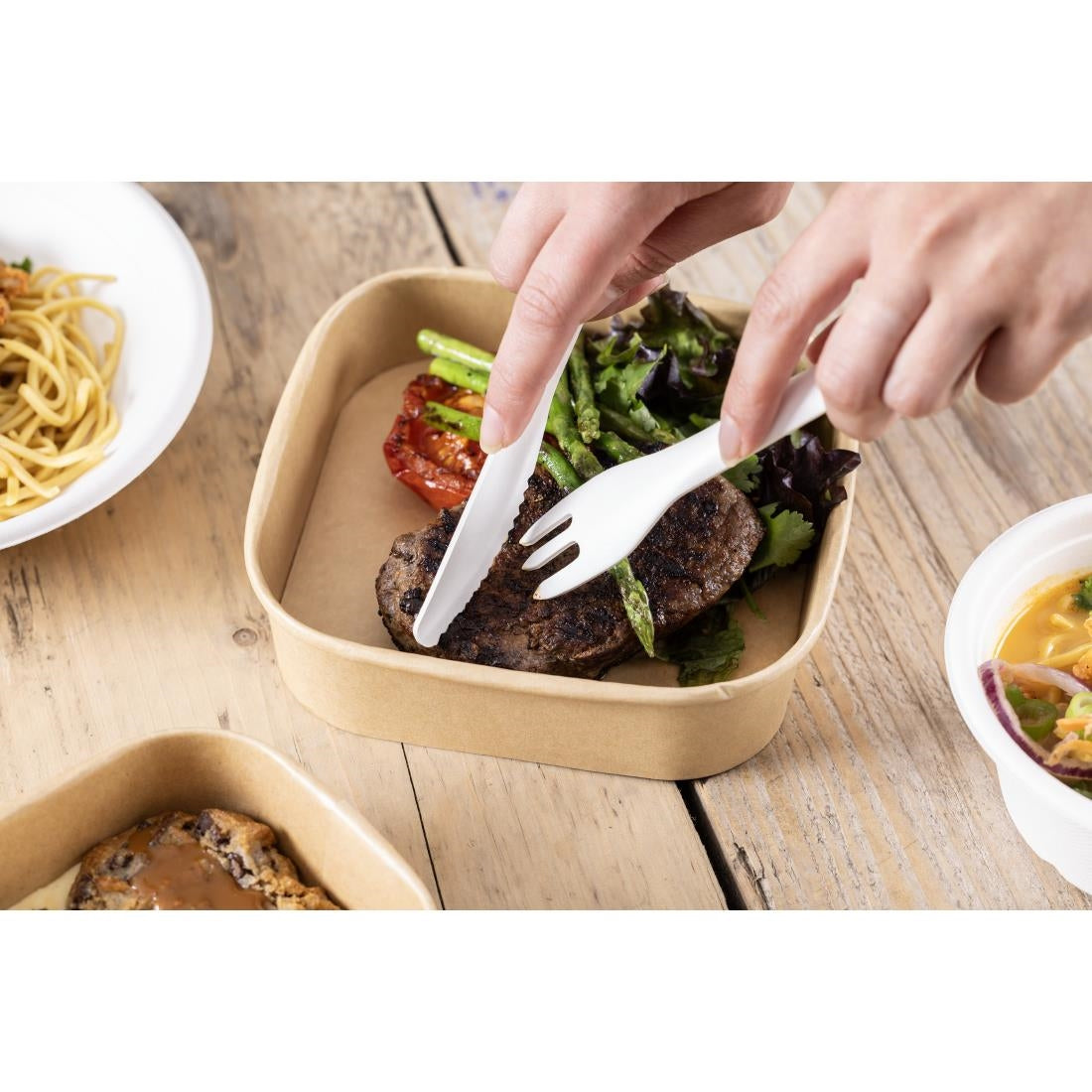 Fiesta Composteerbare Papieren Vorken 155mm (Verpakking Van 100)