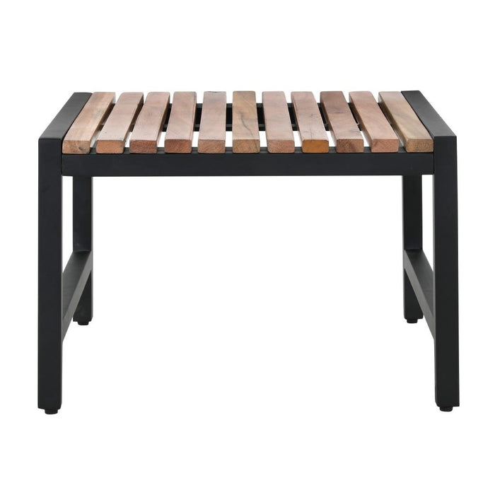 Bolero Lage Barkrukken Van Staal En Acacia (4 Stuks)