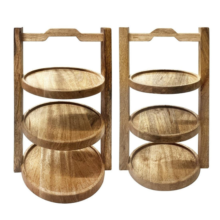 Olympia 3-laags stand Mango Hout voor 150mm borden