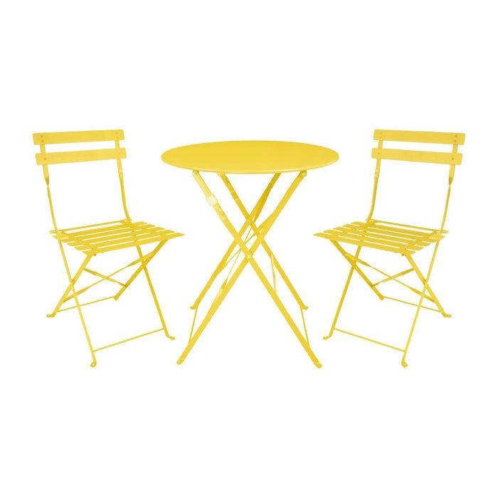 Bolero Perth zachtgele trottoirstijl ronde tafel 600 mm