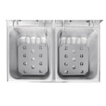 Buffalo tweeling tank tweeling mand 2x5ltr aanrecht friteuse met timers 2x2.8kw