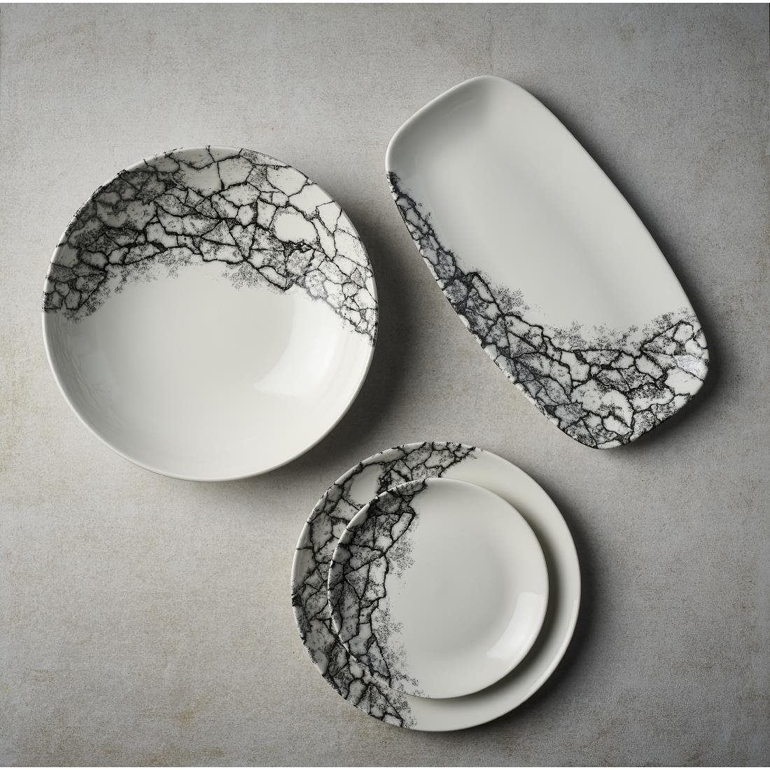 Churchill Kintsugi Accents Quartz Black Evolve Coupe Bord 16.5cm (pak van 12)