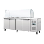 Polar u-serie vierdeurs gekoelde gastronorm salade counter