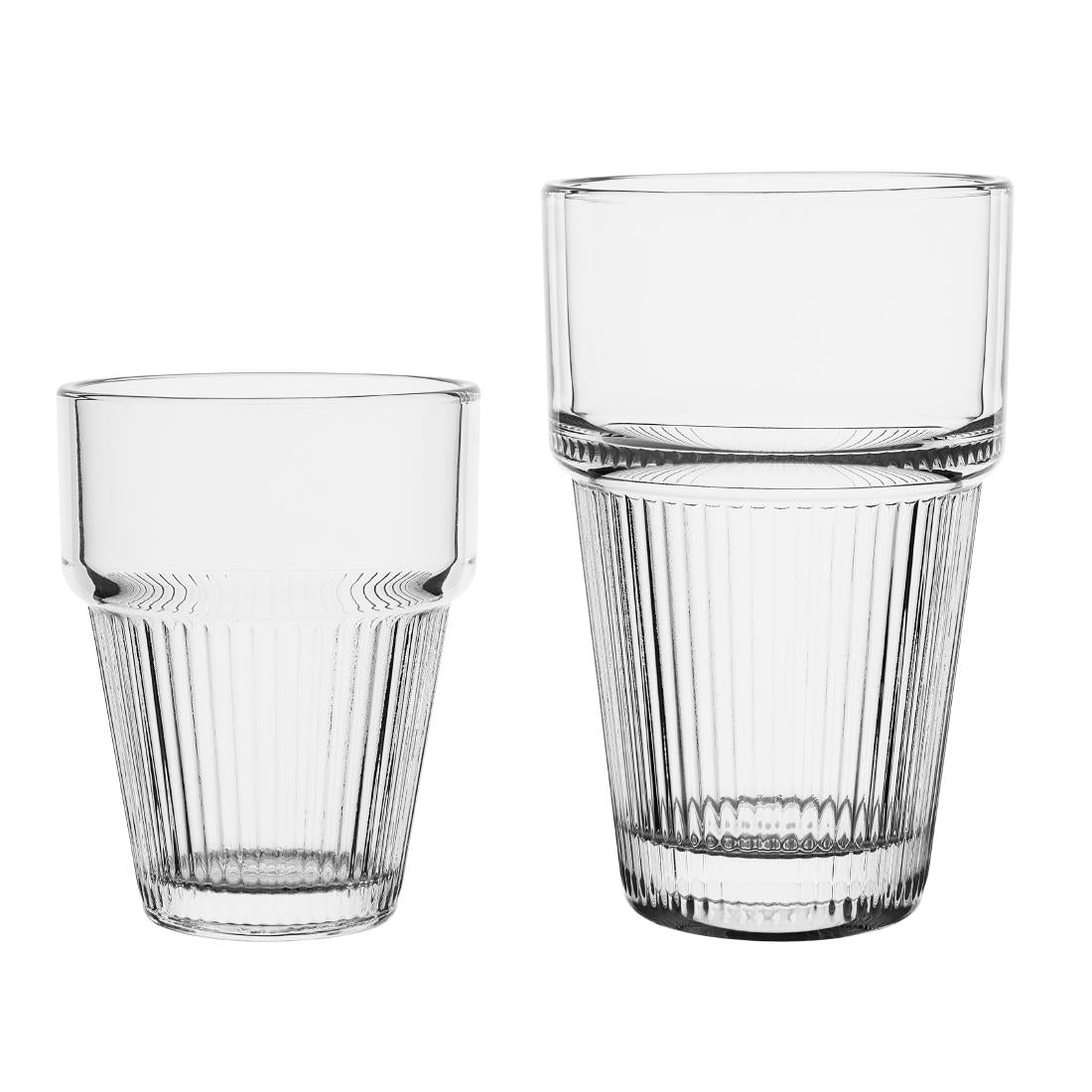 Olympia Geribbelde Stapelbare Tumblers 300ml (Set Van 6)