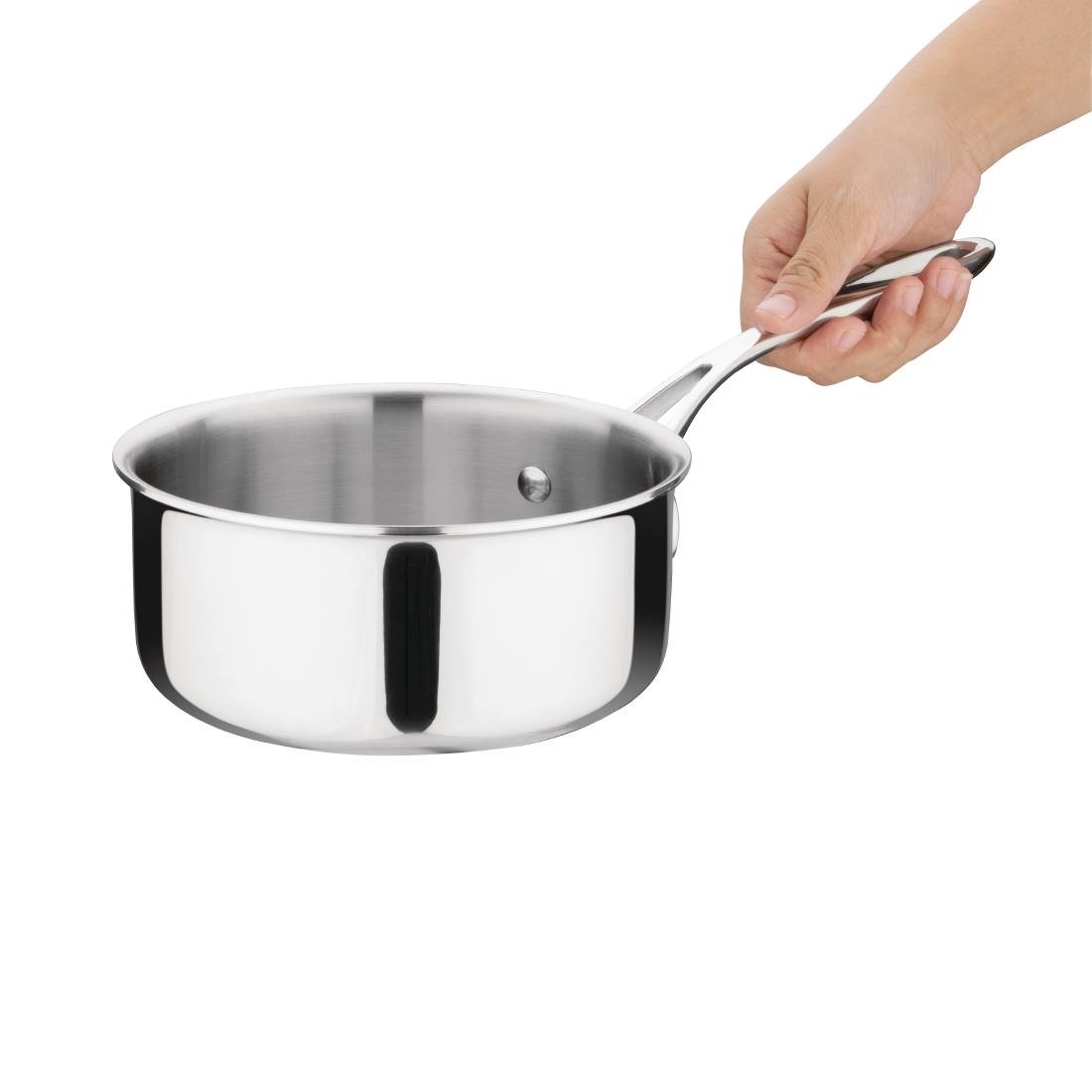 Vogue roestvrij staal & aluminium tri-wall steelpan 16cm