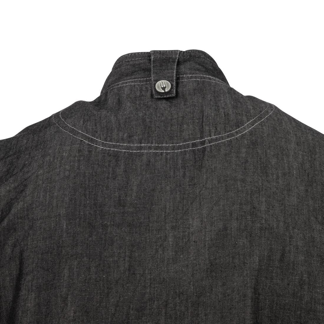 Koksbuis Korte Mouw Denim Grijs S