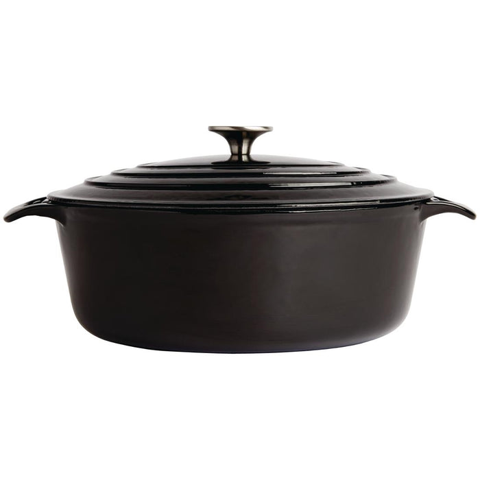 Vogue ovale inductie braadpan zwart 6L