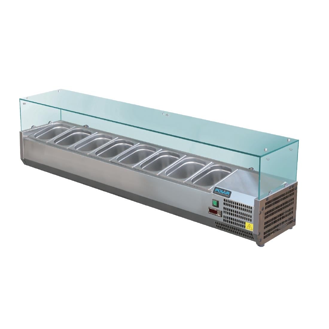 Polar G-serie opzetkoelvitrine 8x GN 1/3