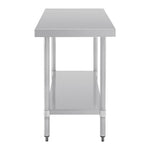 Vogue RVS werktafel zonder achteropstand 90x150x60cm