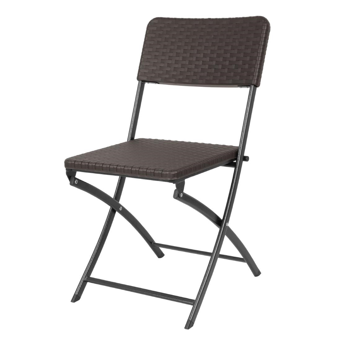 Bolero Rattan Klapstoelen Bruin (Set Van 2)