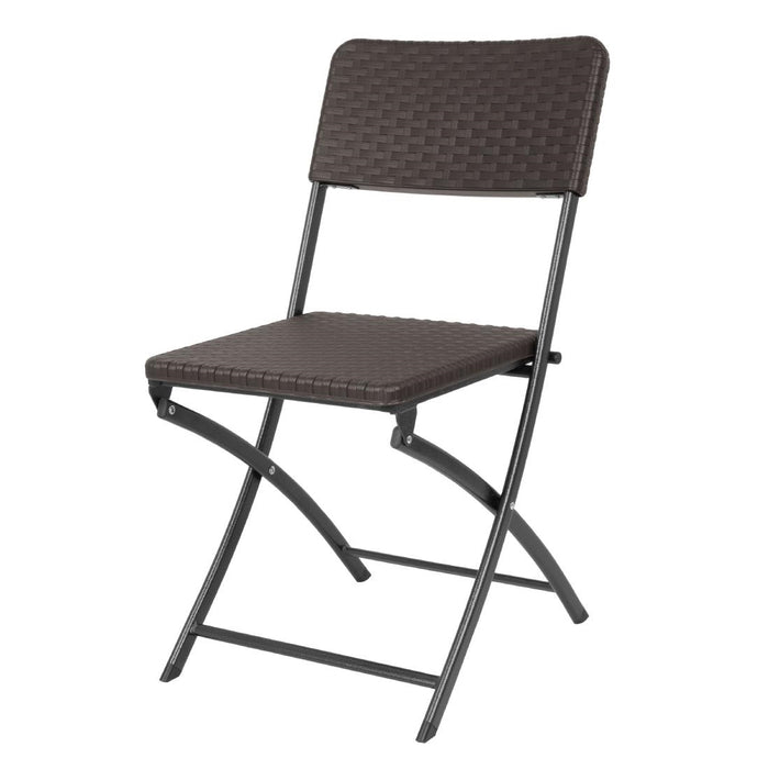 Bolero Rattan Klapstoelen Bruin (Set Van 2)