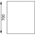 Vogue RVS werktafel met achteropstand 90x90x70cm