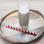 Fiesta Composteerbare Bubble Tea Rietjes Rood & Wit 12X210mm (Verpakking Van 150)