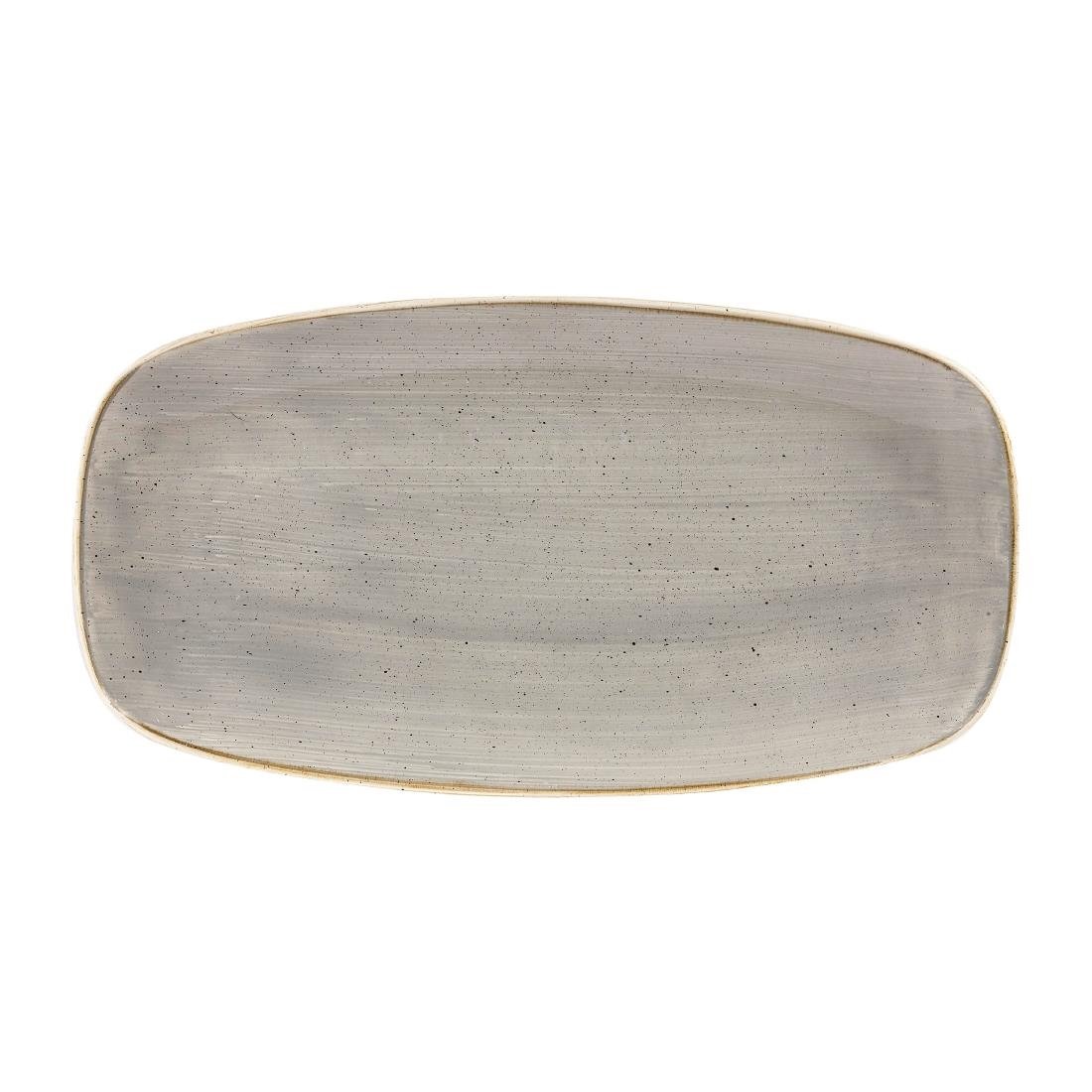 Churchill Stonecast Grey Chefs Ovaal Bord 29.8 x 15.2cm (pak van 12)