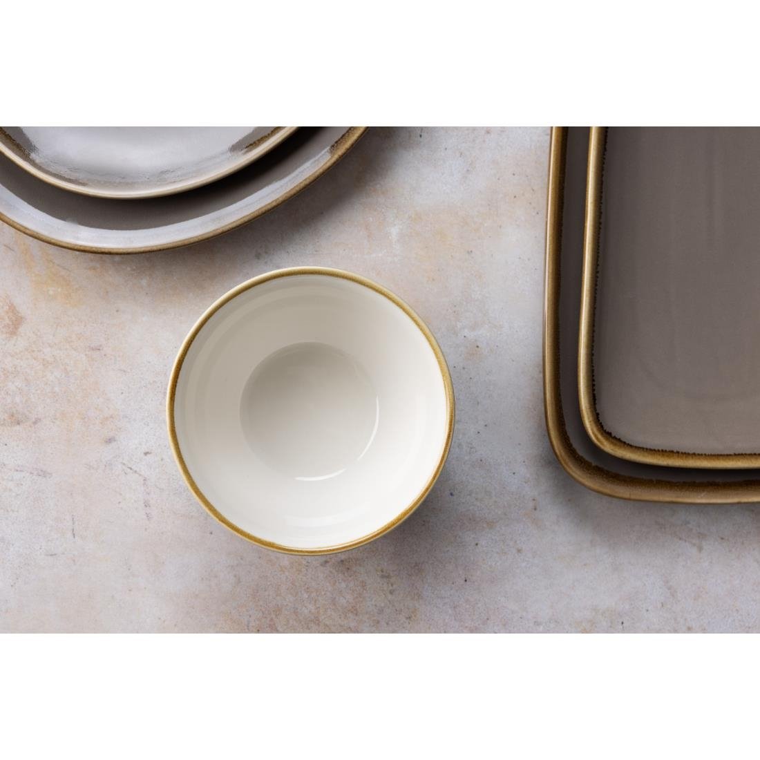 Olympia Kiln schalen grijs 14cm (6 stuks)