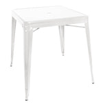 Bolero Bistro Vierkante Stalen Tafel Wit 668 mm (Enkel)